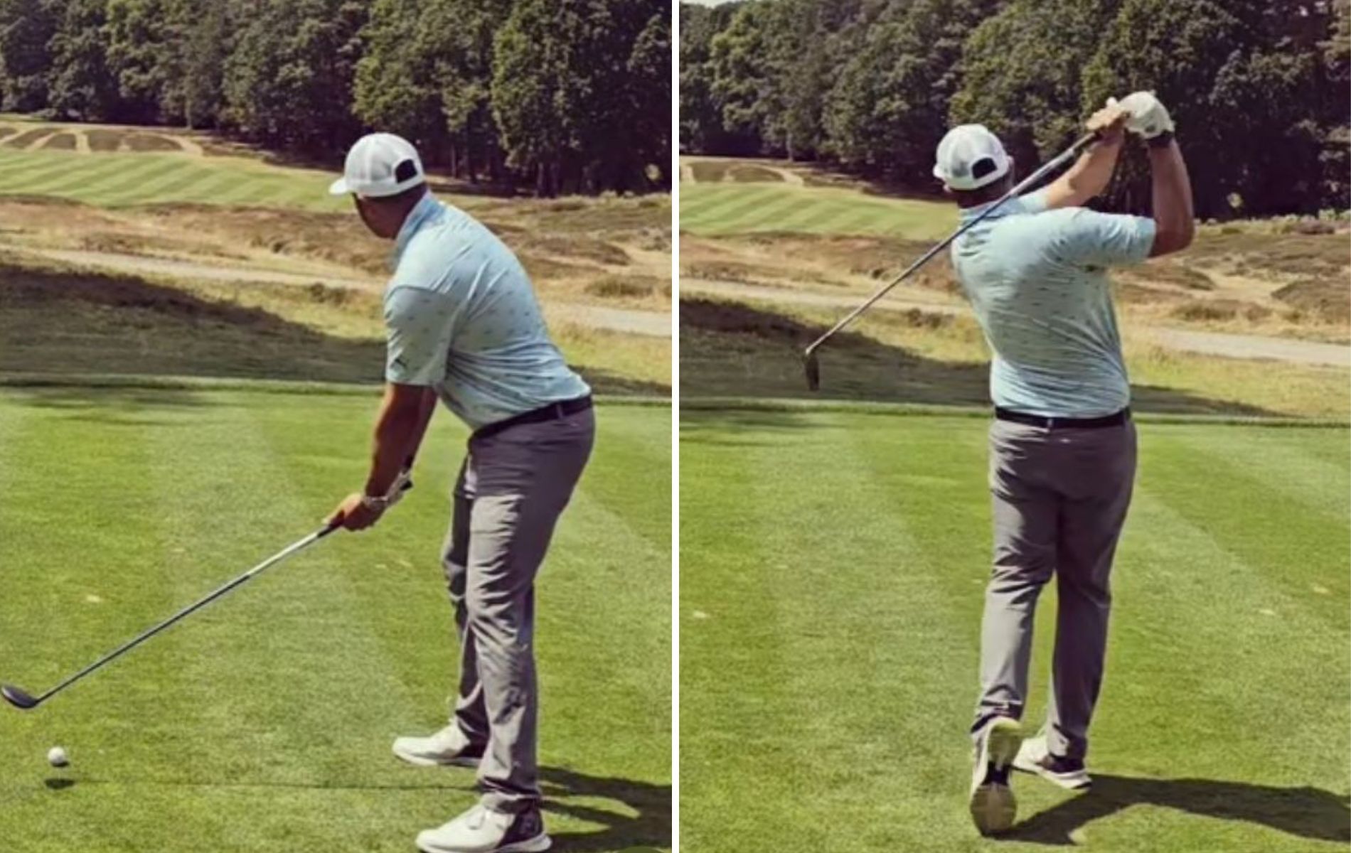 Usman Khawaja captured playing golf. (Pics: Instagram)
