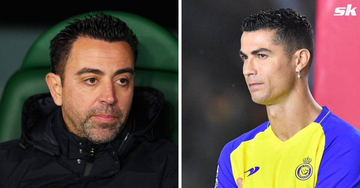 Barcelona manager Xavi Hernandez and Al Nassr striker Cristaino Ronaldo