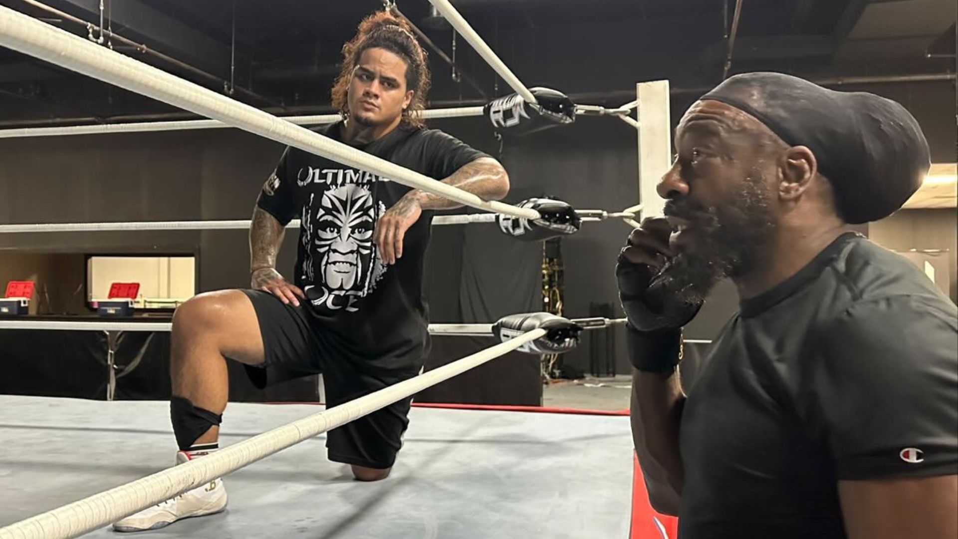 Zilla Fatu training with ROW founder Booker T. Image Credits: @Zillafatu