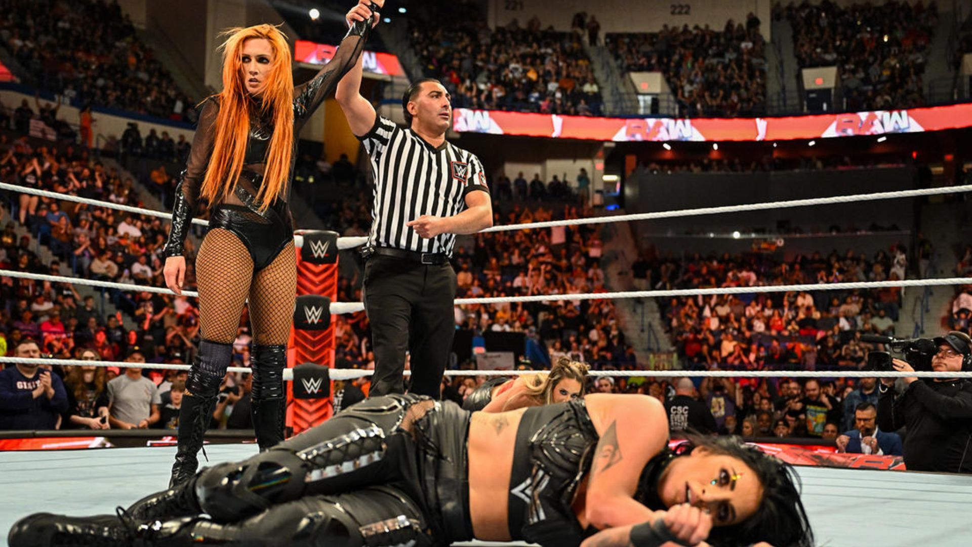 Becky Lynch after winning her match. Image Credits: wwe.com