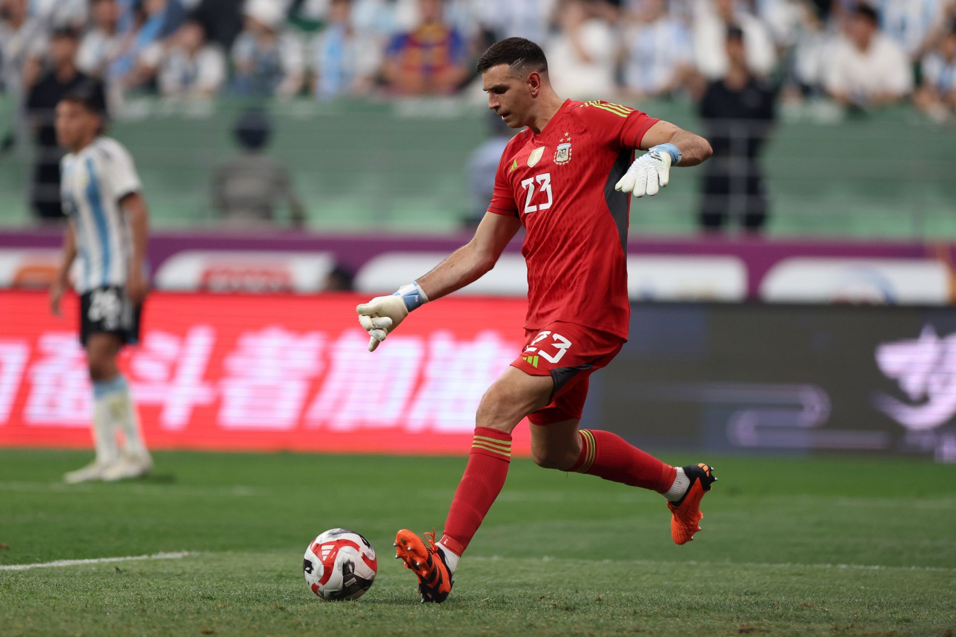 Emiliano Martinez has admirers at Stamford Bridge.