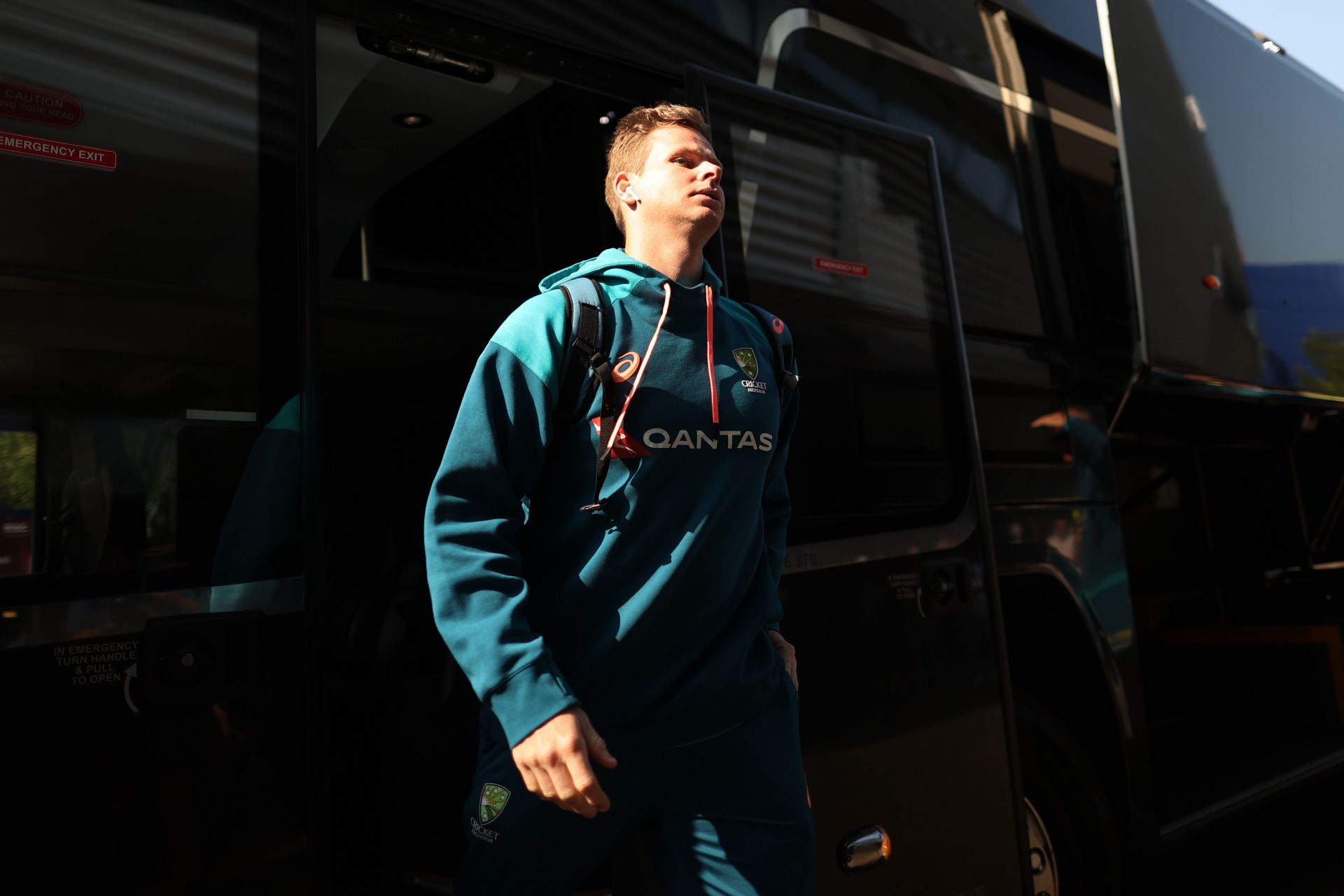 Steve Smith of Australia arrives at the ground prior to the Test match between England and Australia at Edgbaston