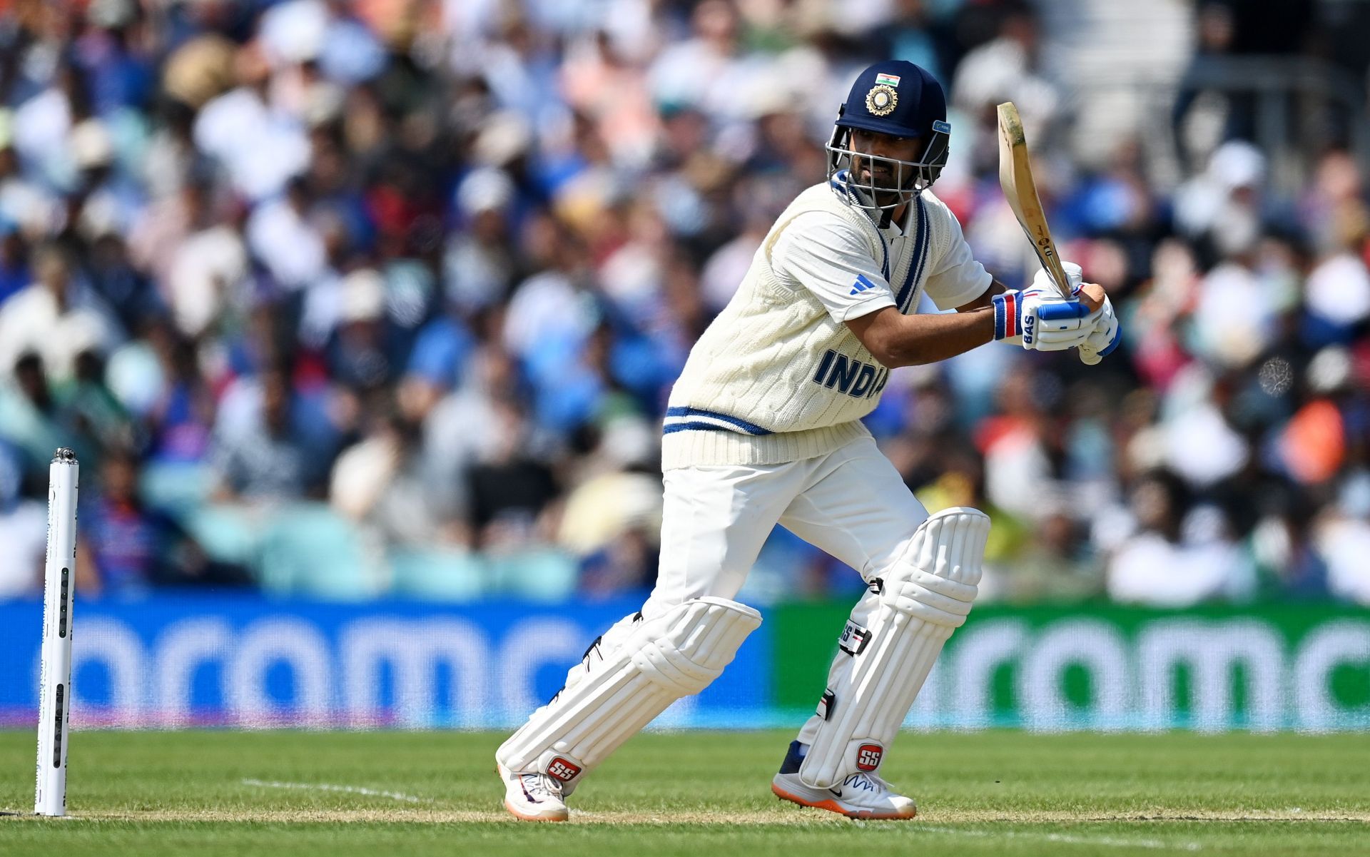 Ajinkya Rahane top-scored for India in their first innings. [P/C: BCCI]