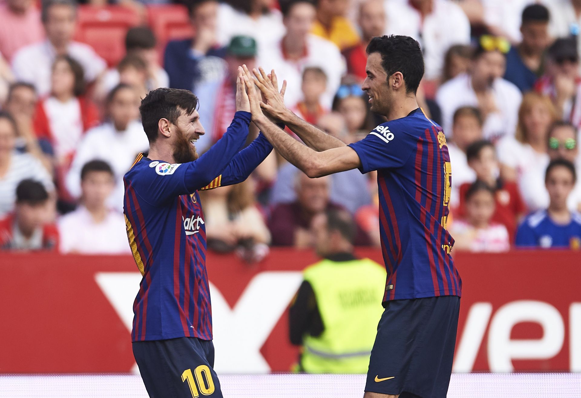 The Barcelona legends have reunited.