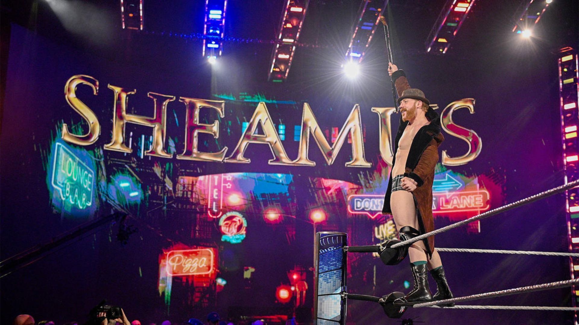 Sheamus during his entrance. Image Credits: wwe.com 