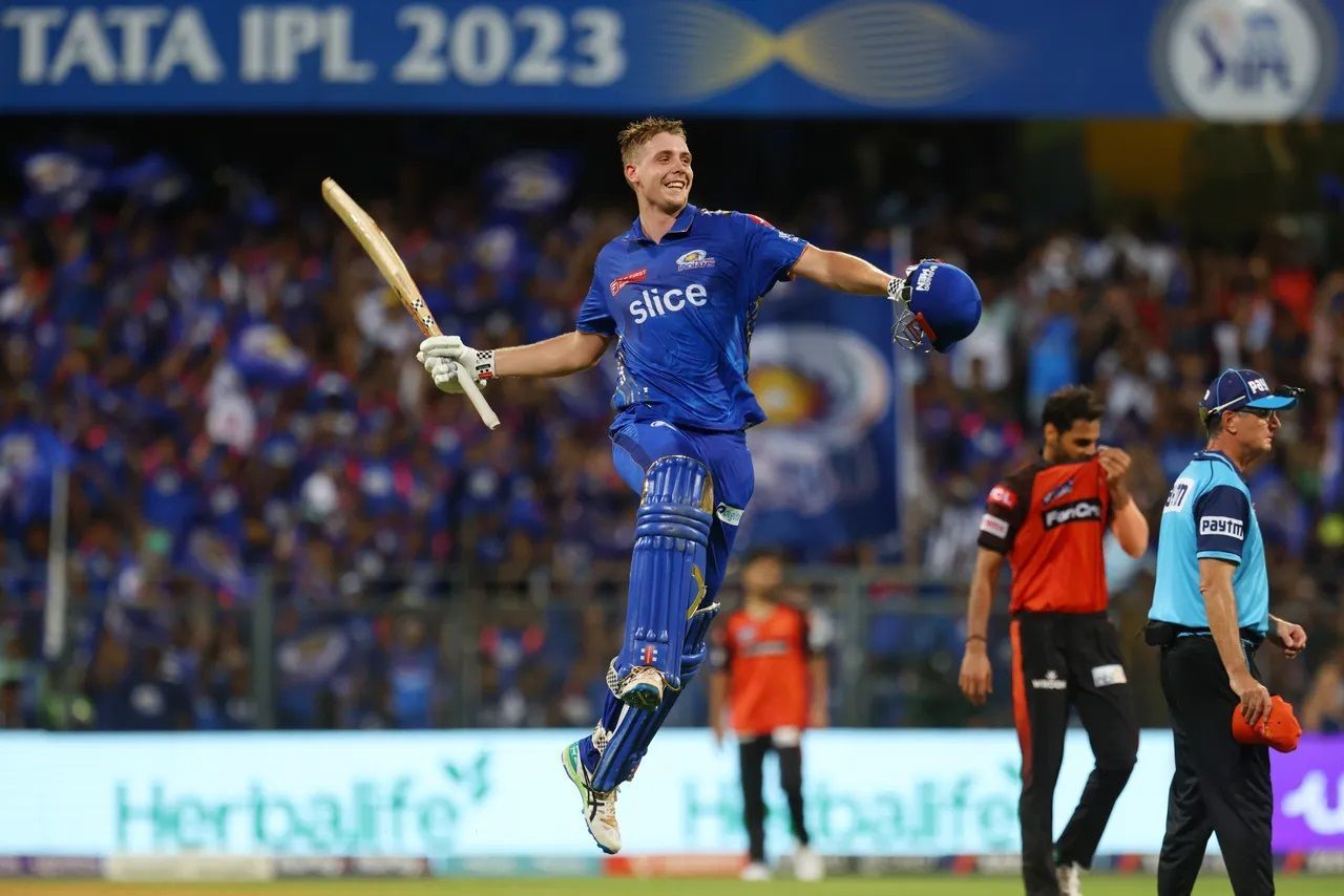 Cameron Green smashed a century when he was moved back to No. 3. [P/C: iplt20.com]
