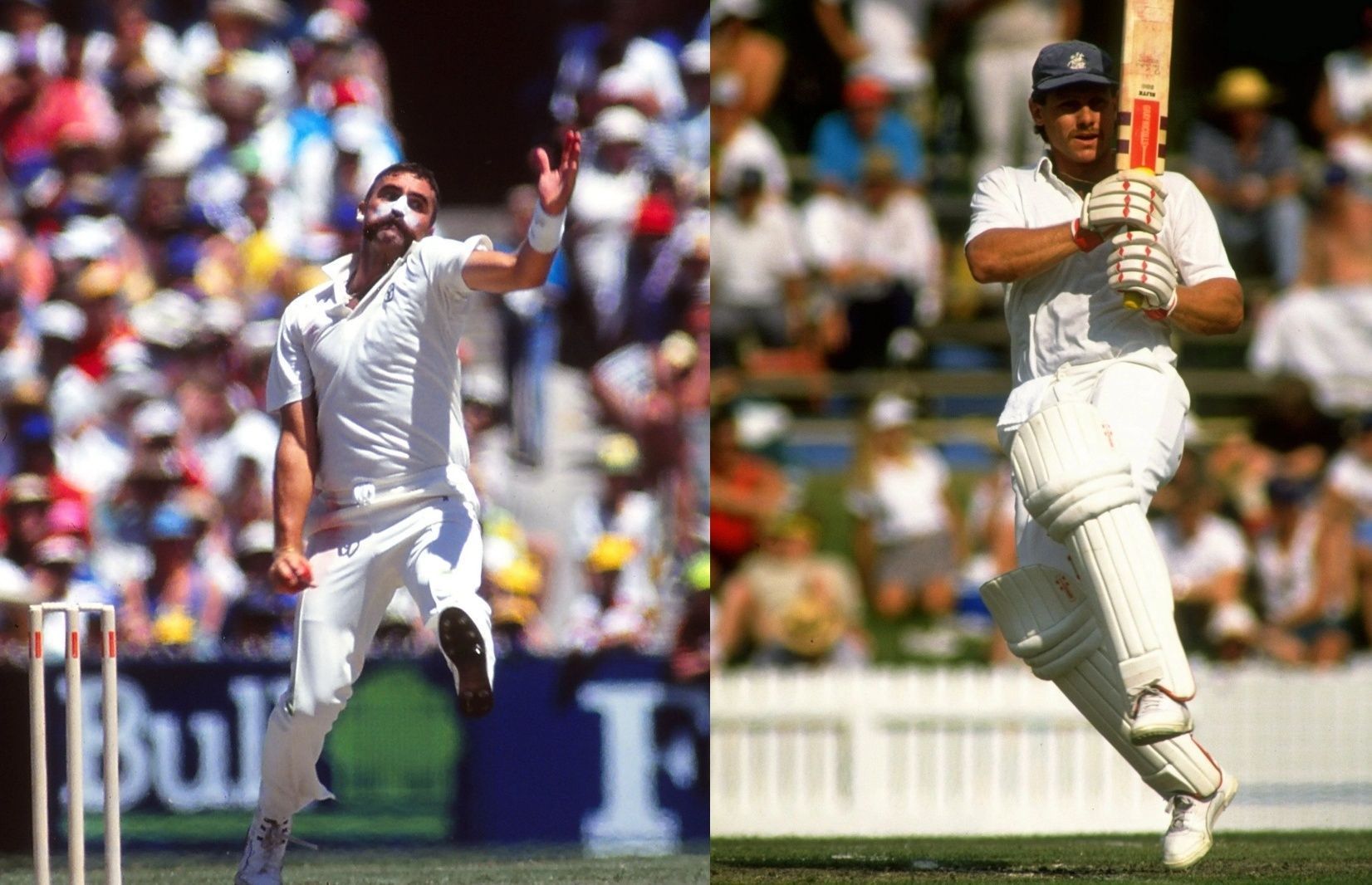 Merv Hughes (left) and Robin Smith (Pics: Getty Images)