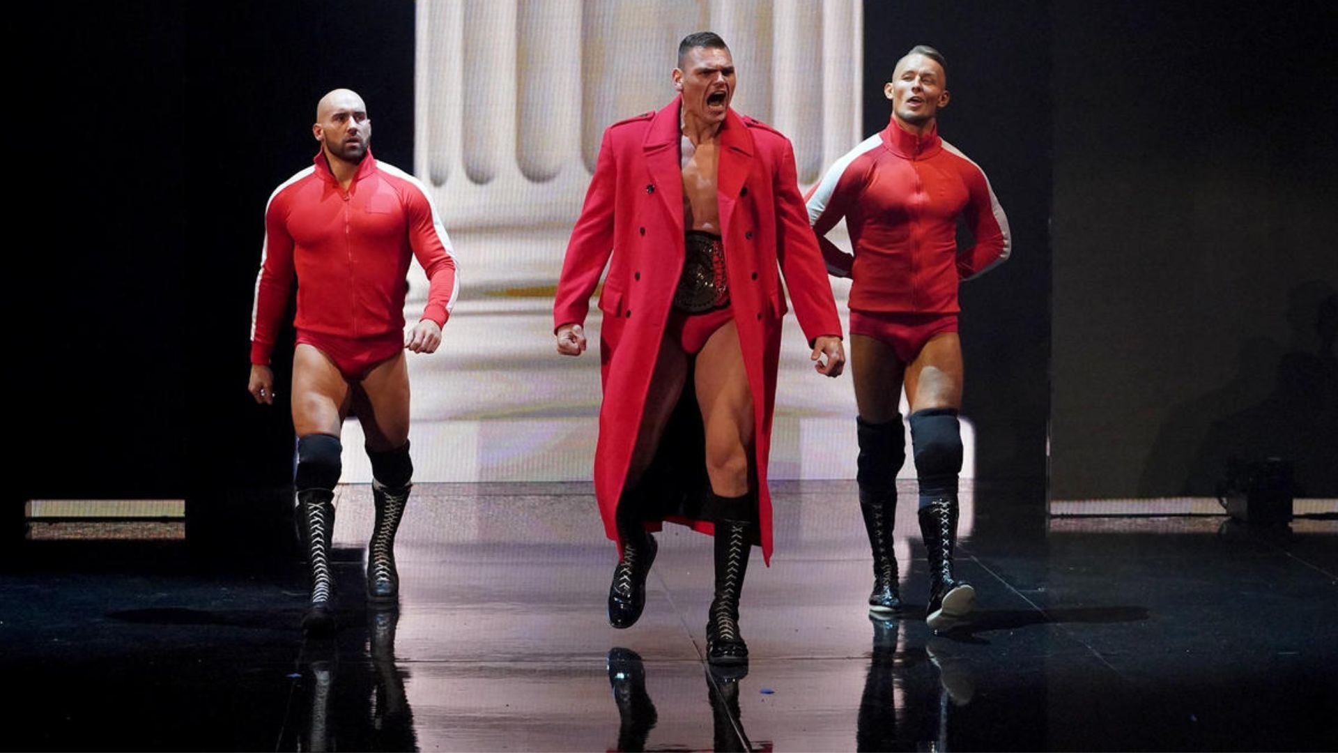 Imperium during an entrance. Image Credits: wwe.com 