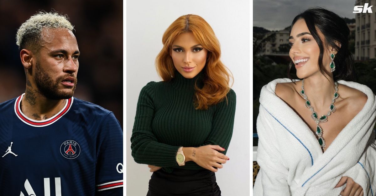 PSG superstar Neymar cheated on his girlfriend Bruna Biancardi with Fernanda Campos (center))