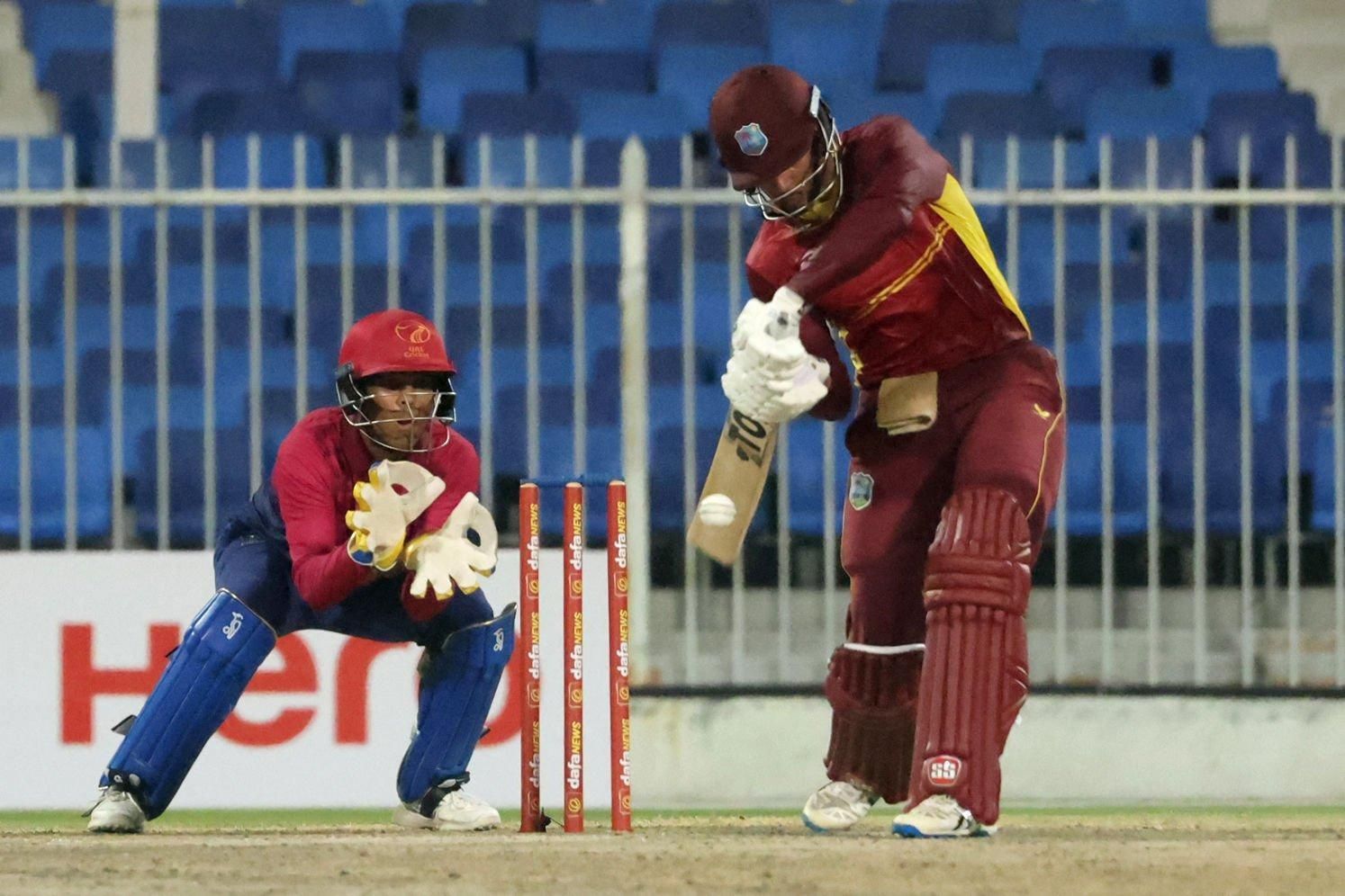 Brendan King plays a shot against UAE (Courtesy: Getty Images)