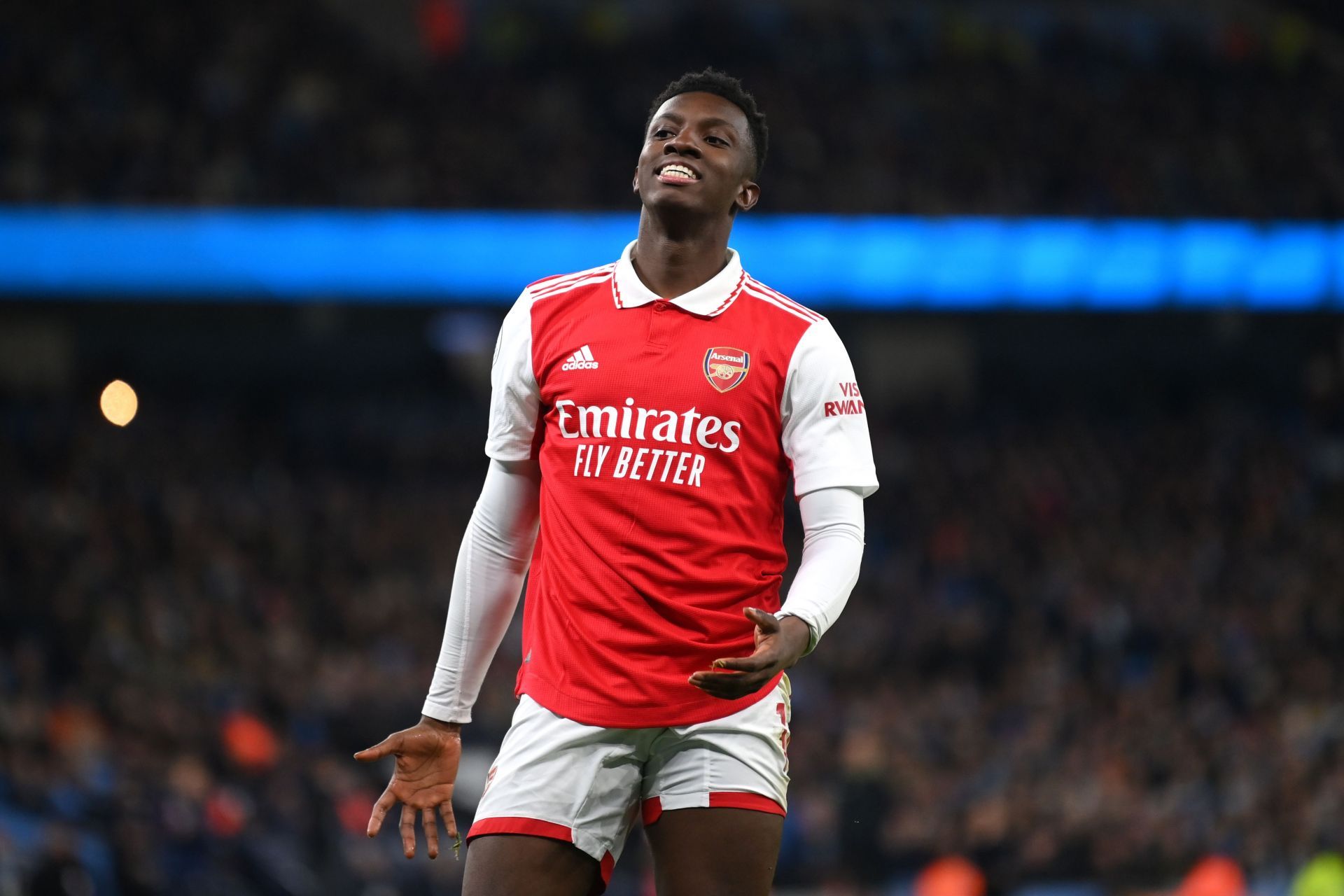 Eddie Nketiah&rsquo;s future at the Emirates hangs on the balance.