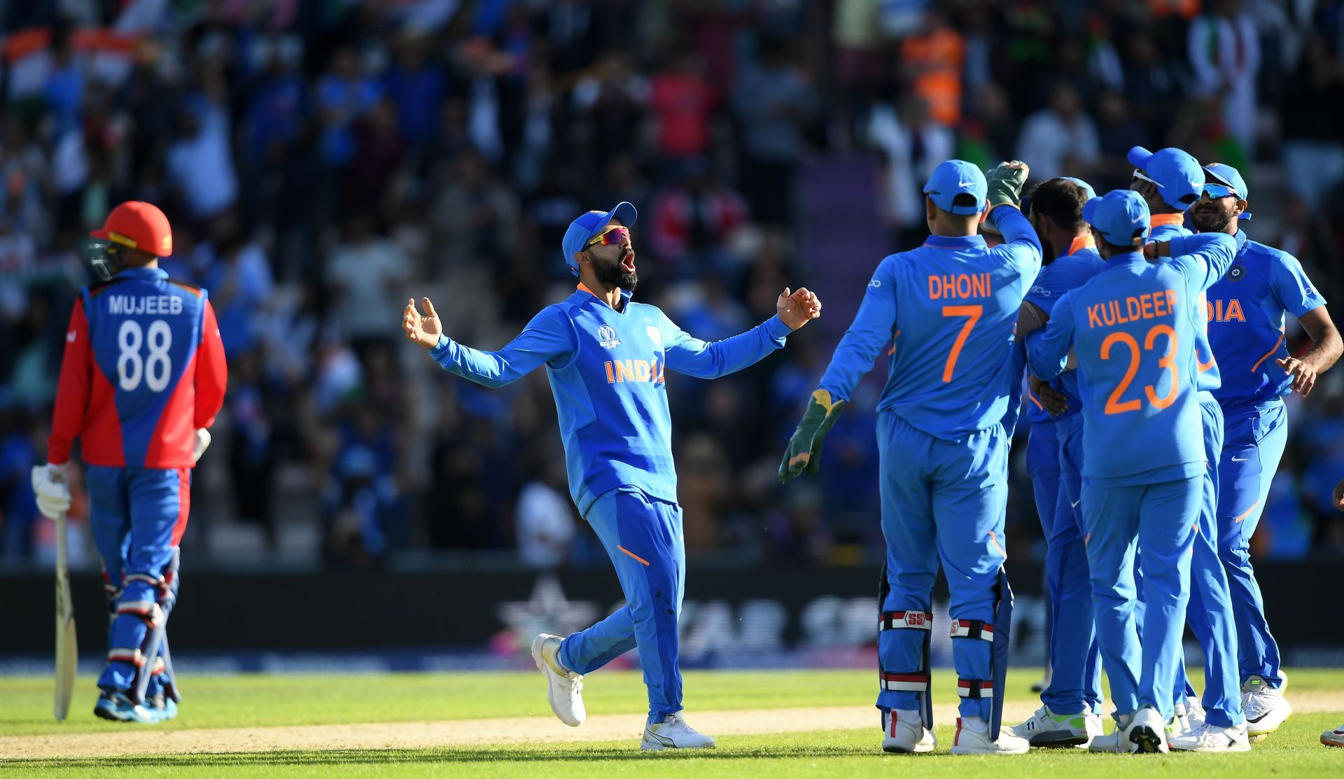 India won a close game against Afghanistan at the 2019 World Cup.