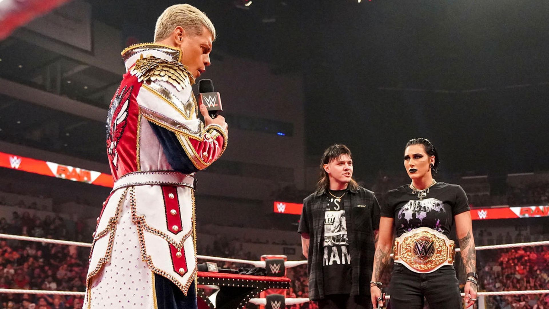 Cody Rhodes during a segment on RAW. 