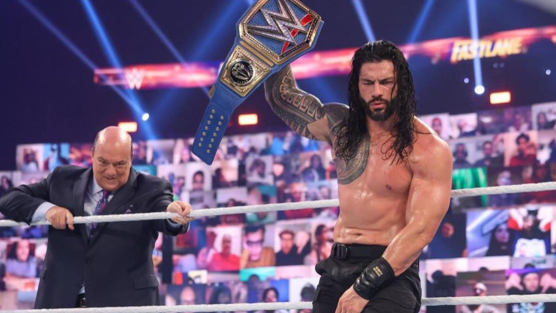 Roman Reigns stands tall at WWE Fastlane 2021.