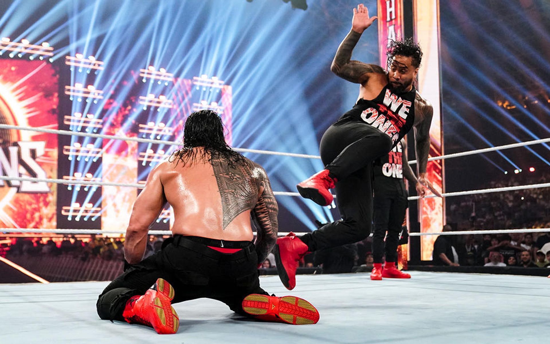 Jimmy Uso attacks Roman at Night of Champions 2023