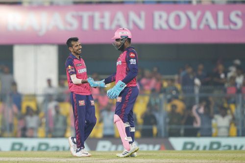 Yuzvendra Chahal and Sanju Samson (Credits: Twitter)