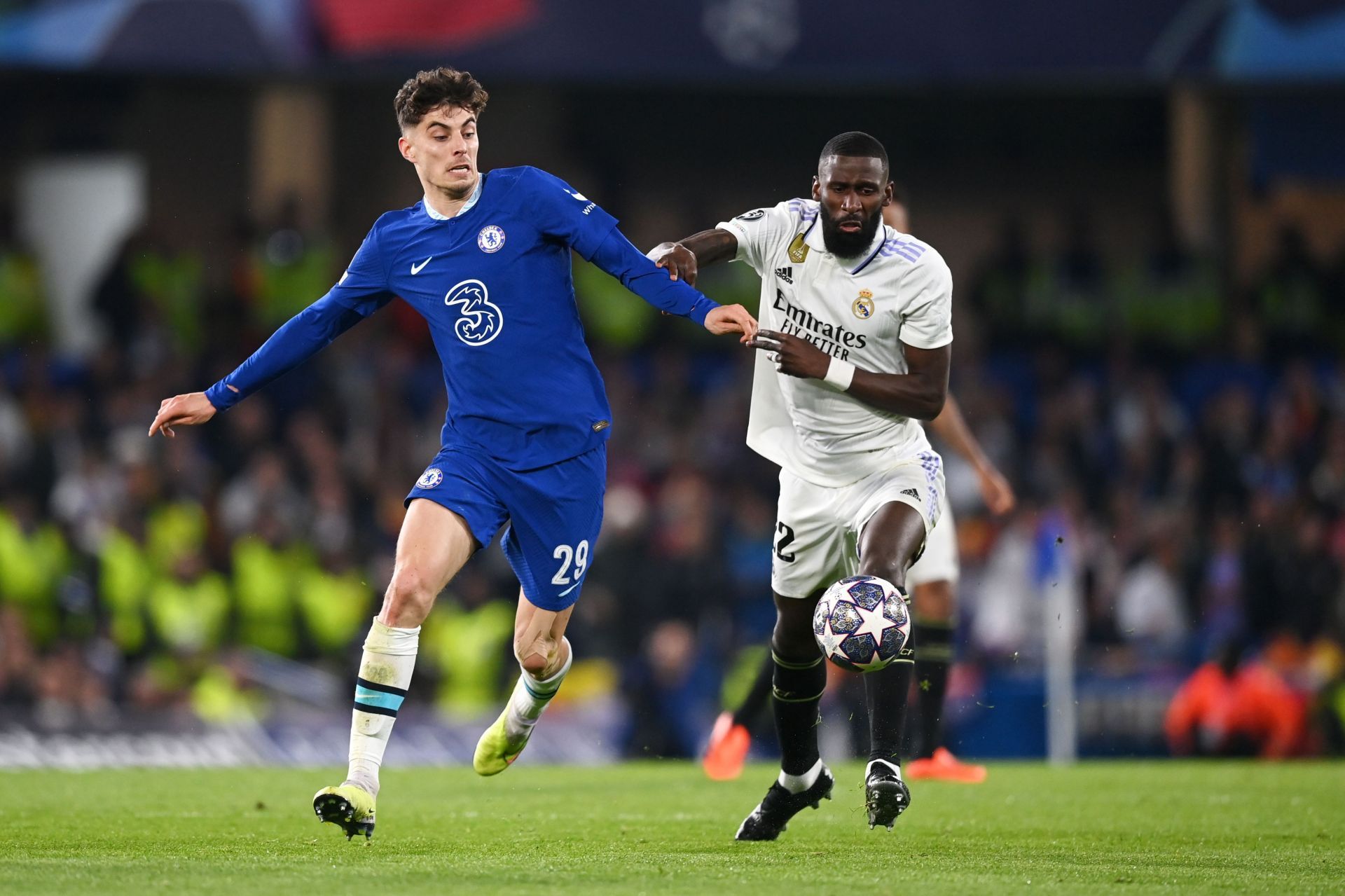 Rudiger (right) talks up Havertz&#039;s potential move to Madrid.