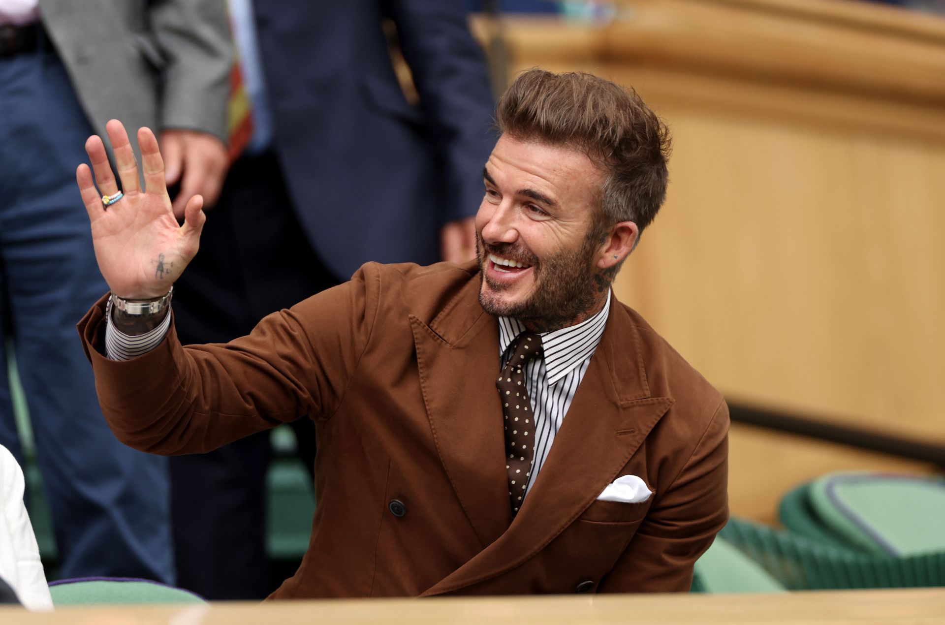 David Beckham visited the Parc des Princes in April.