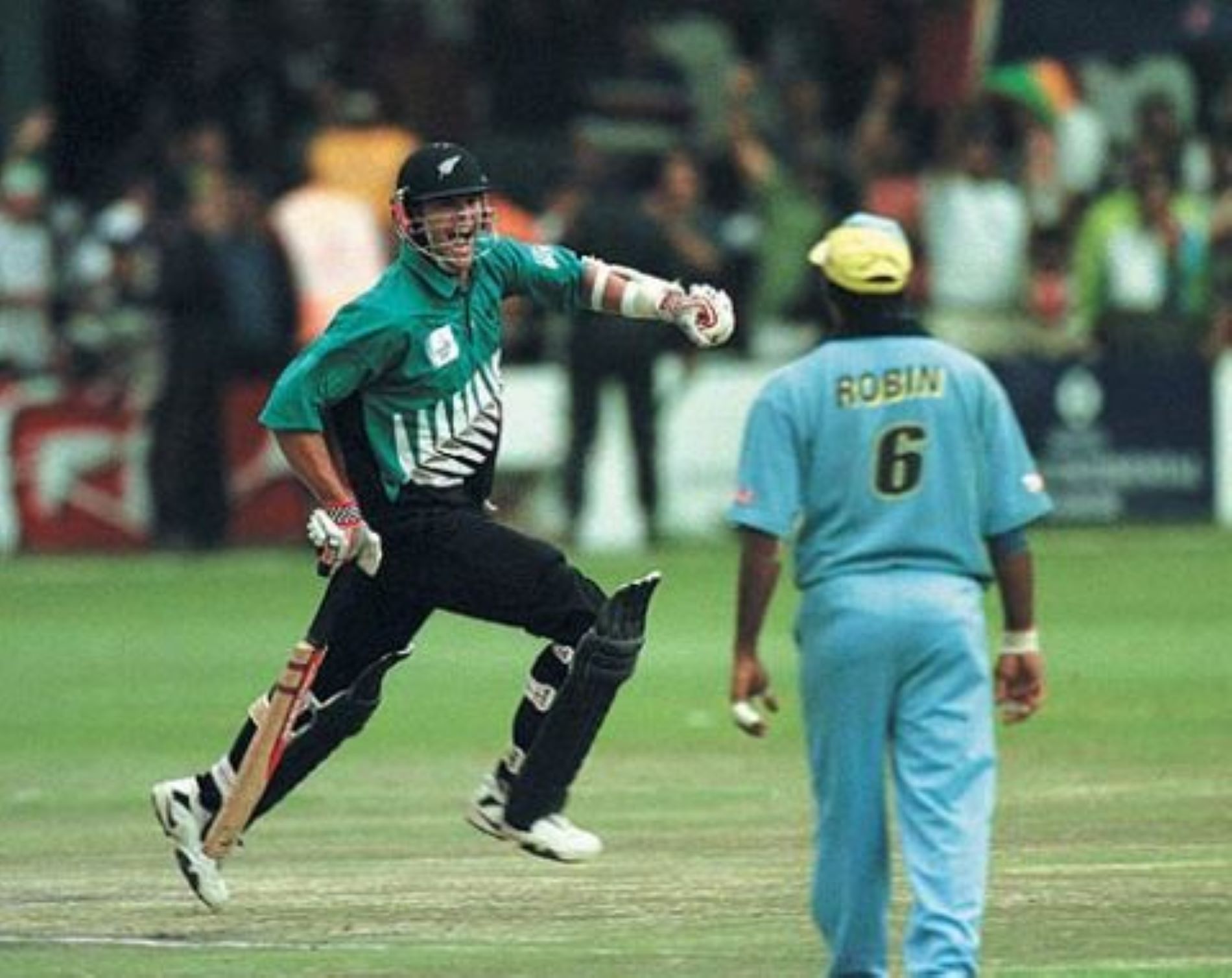 Chris Cairns scored an unbeaten century to shell-shock Team India.