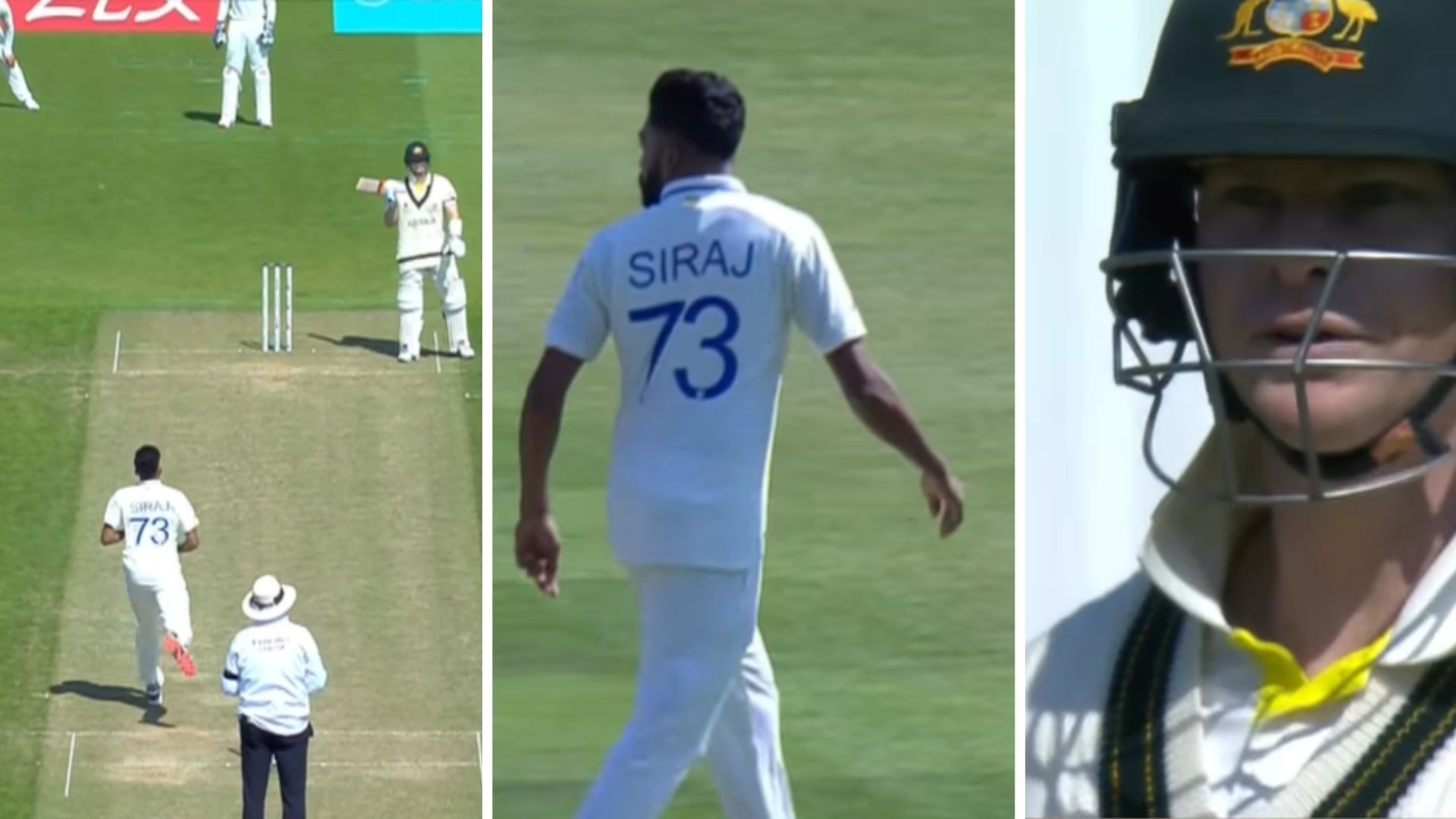 Snippets from video posted by ICC about Siraj and Smith