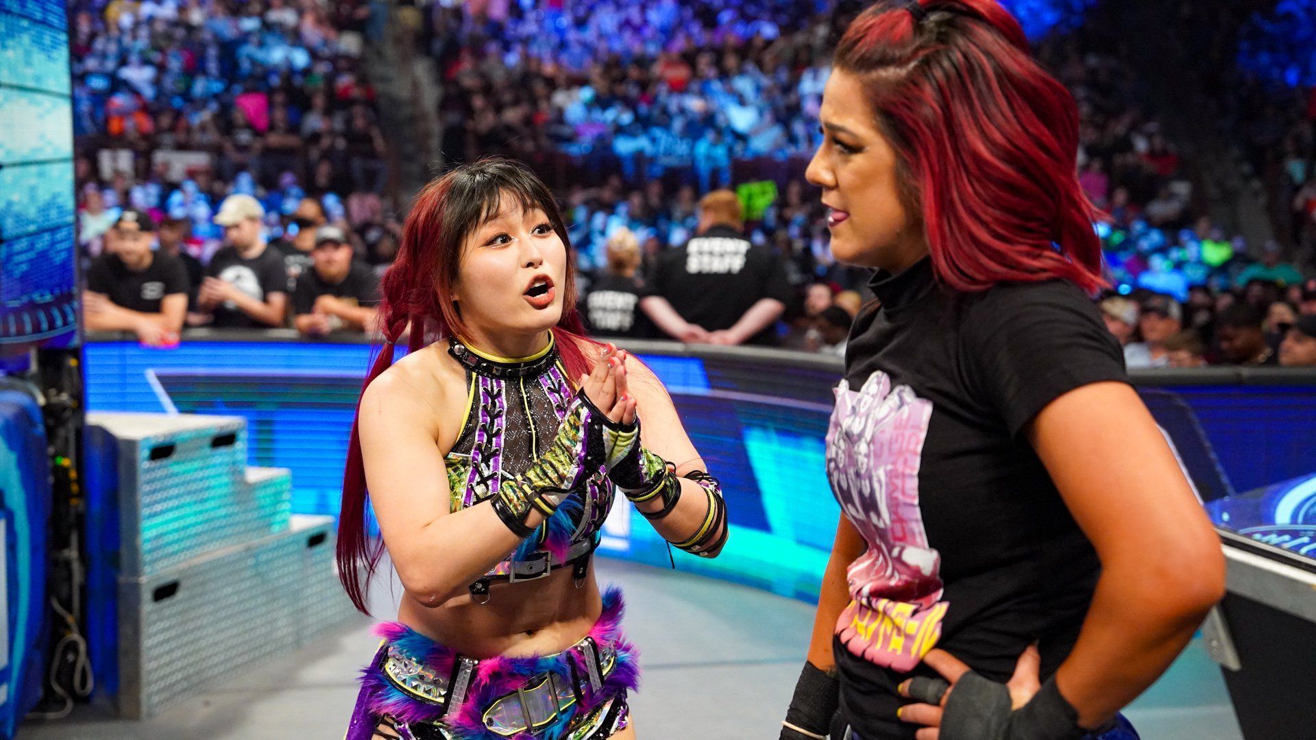 IYO SKY and Bayley on SmackDown