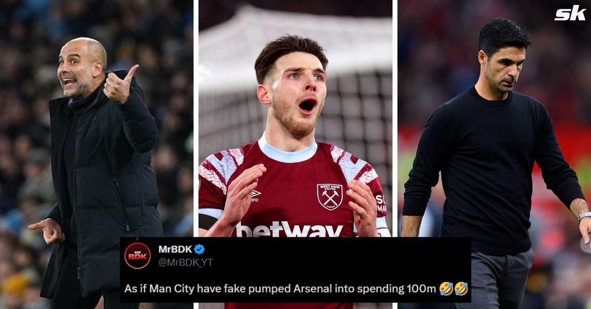 Fans reacted after Manchester City pulled out of the race to sign Declan Rice 