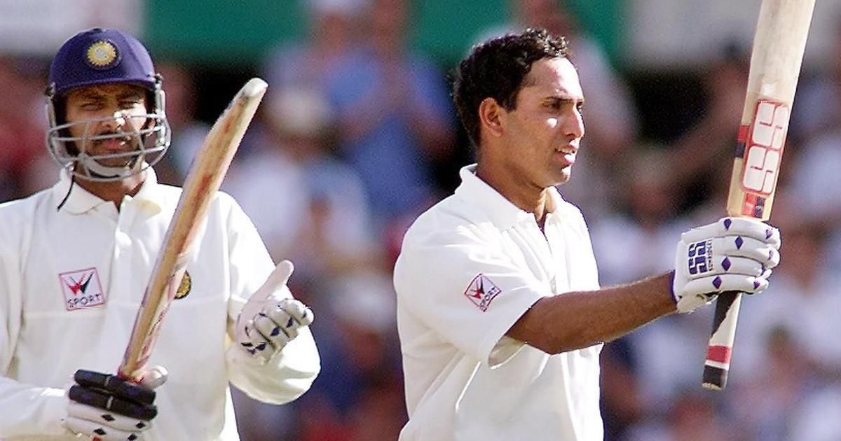 VVS Laxman (R) celebrates after scoring a fantastic hundred against Australia in Sydney (P.C.:Twitter)