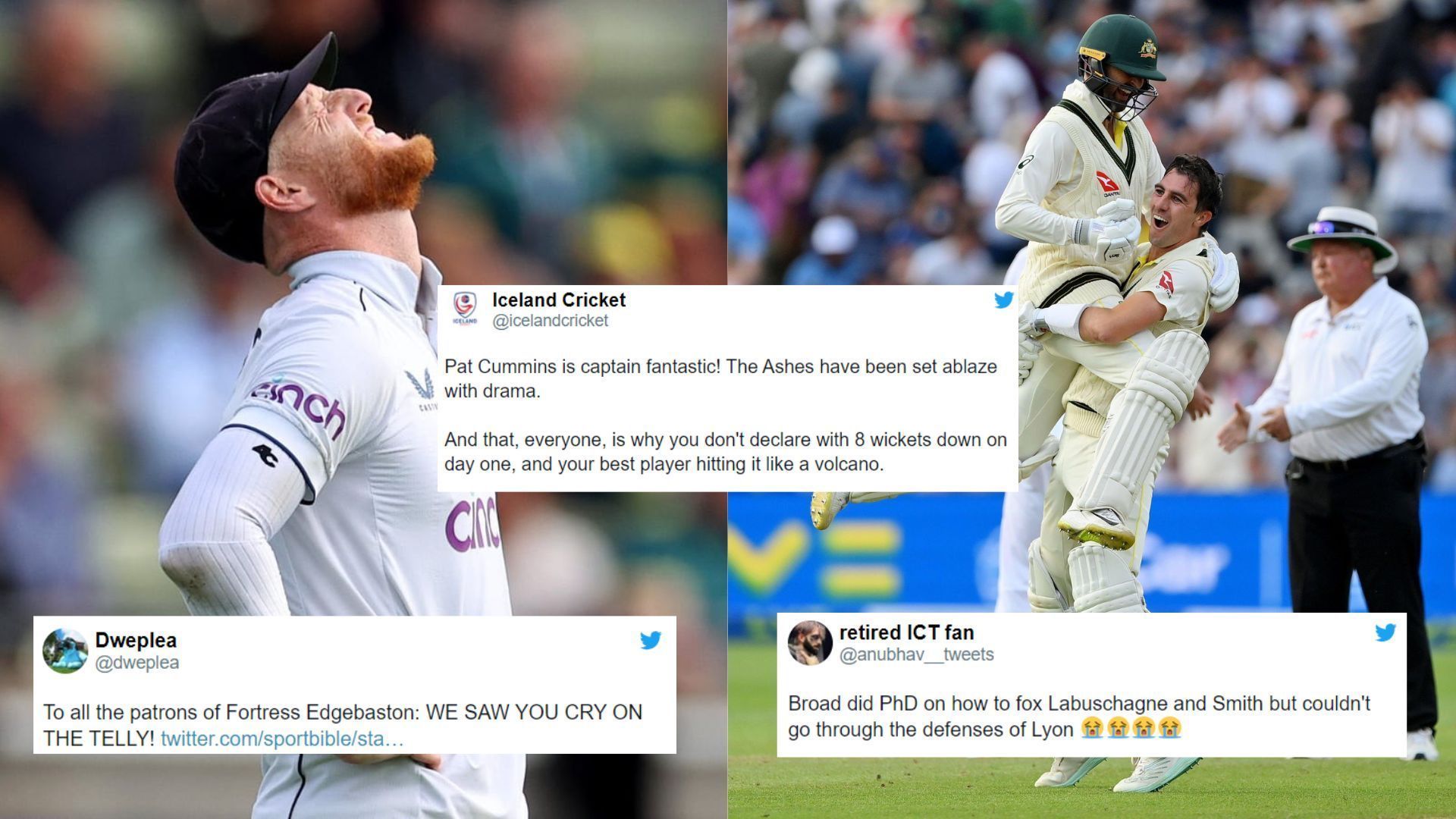 Fans trolled England for declaring early after loss against Australia (P.C.:Twitter)