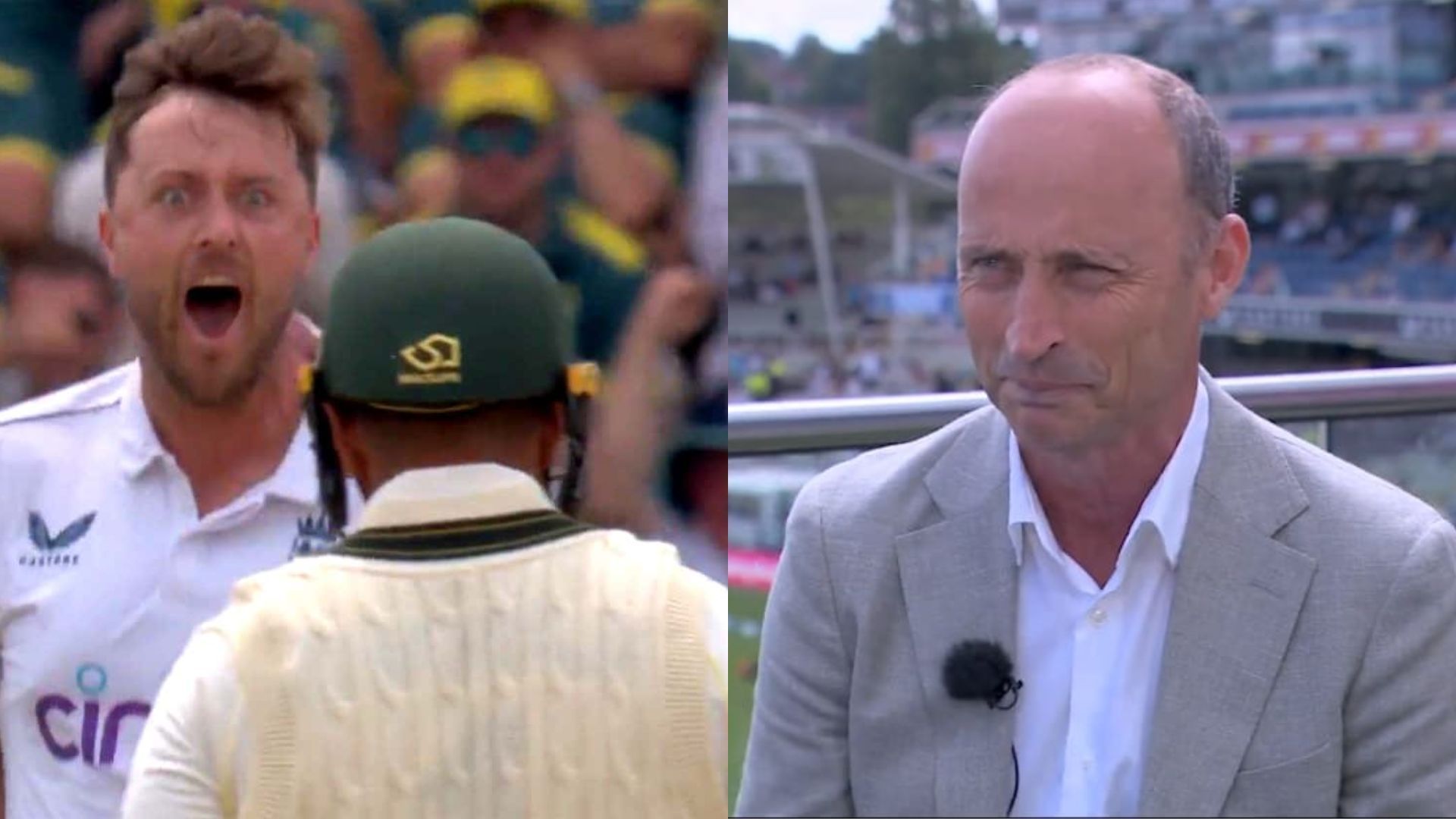 Ollie Robinson (L) &amp; Nasser Hussain (P.C.:Twitter)