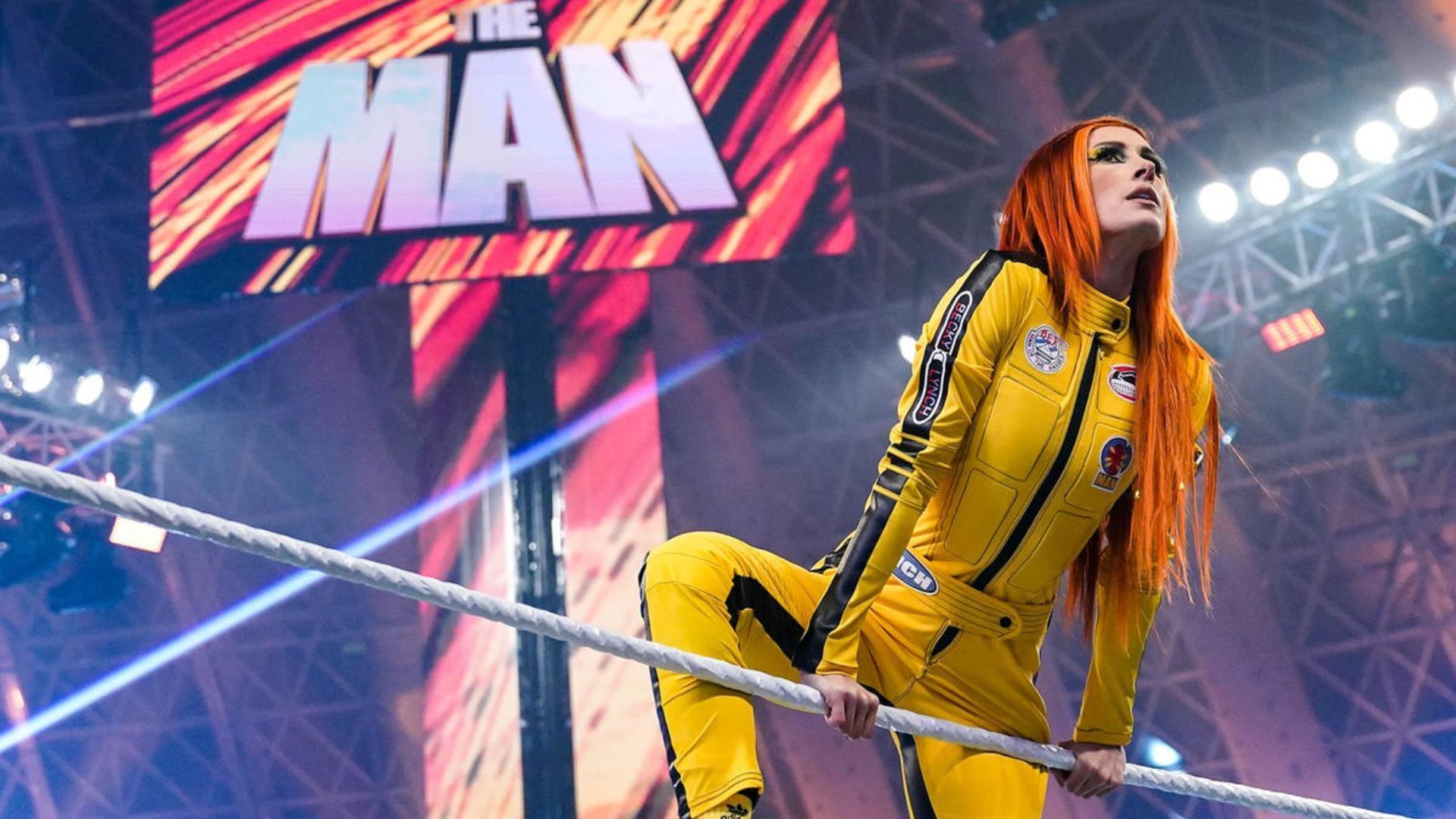 Becky Lynch during her entrance at Night Of Champions. Image Credits: wwe.com