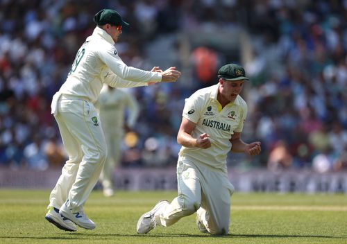 The Australian fielders were convinced that Cameron Green had taken the catch cleanly.