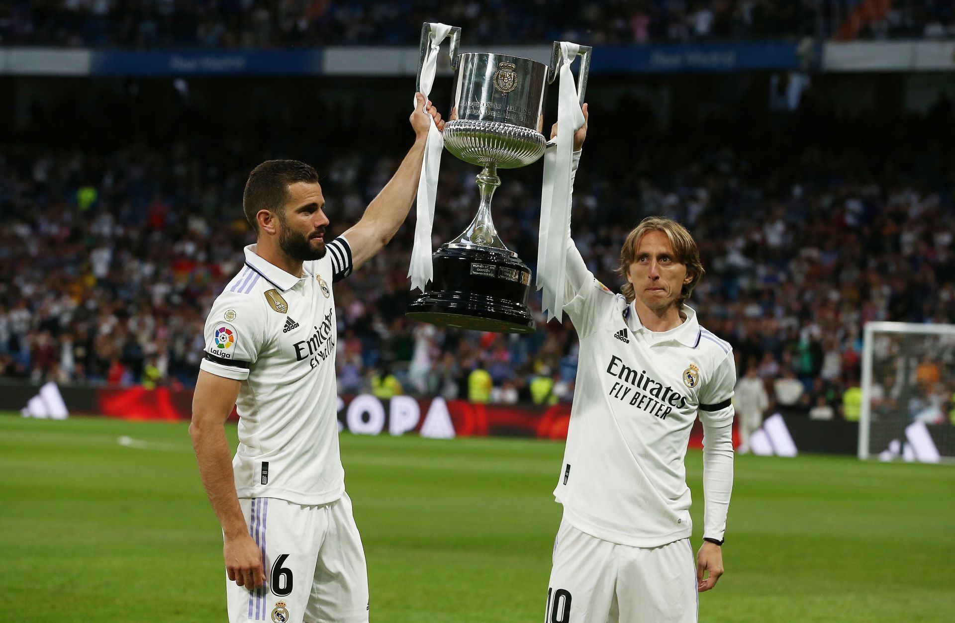 Luka Modric (right) wants to stay at Real Madrid.