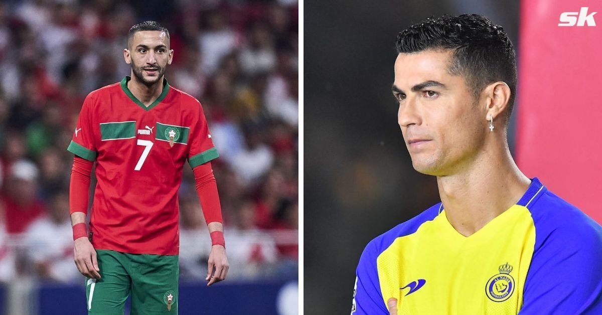 Moroccon international Hakim Ziyech and Al Nassr striker Cristiano Ronaldo