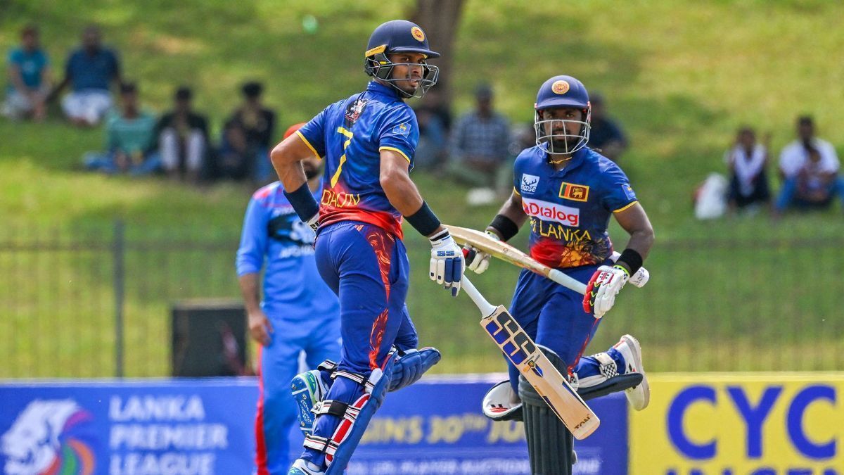 Sri Lanka in action against Afghanistan in the first ODI, Courtesy: Twitter/ICC