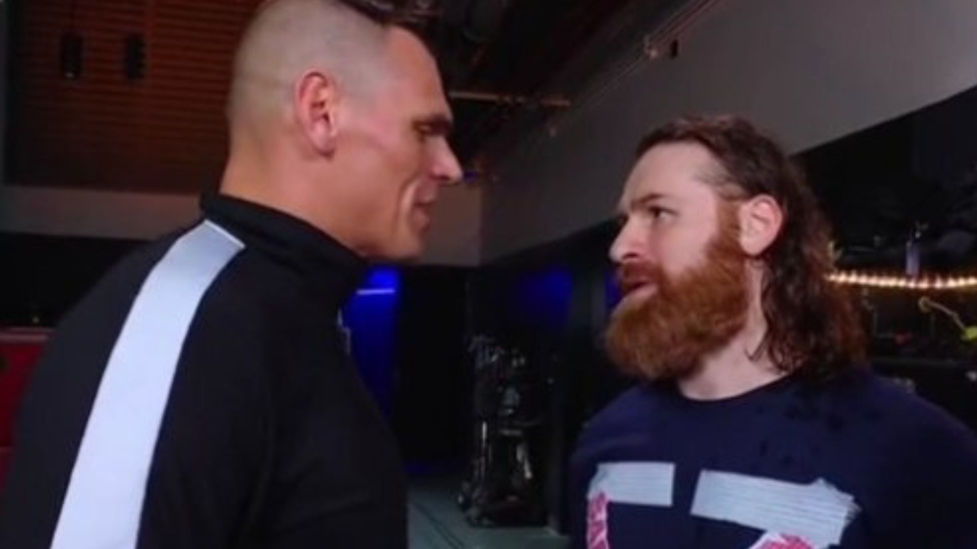 GUNTHER and Sami Zayn backstage on WWE RAW.