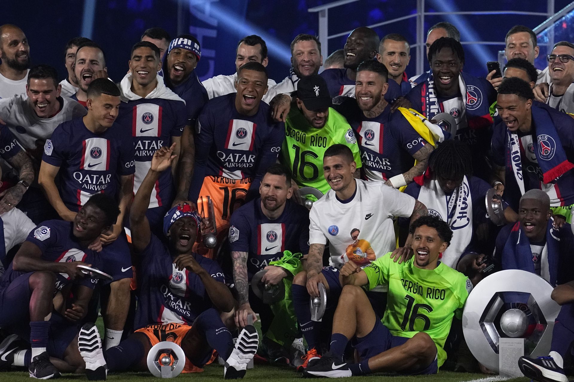 PSG celebrate France&#039;s Ligue 1 trophy
