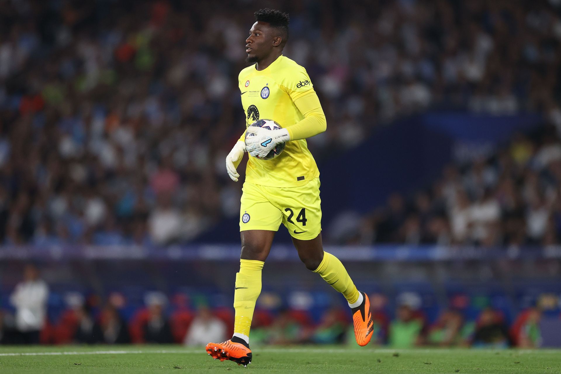 Onana in action during Champions League final