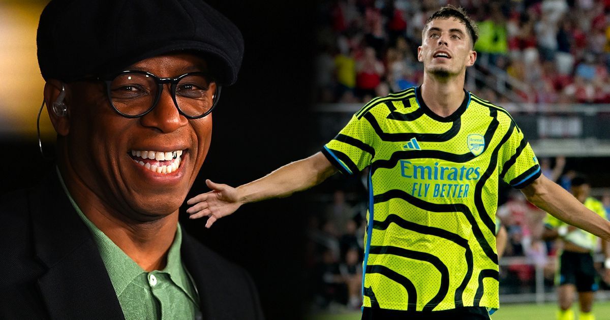 Ian Wright congratulates Kai Havertz on first Arsenal goal