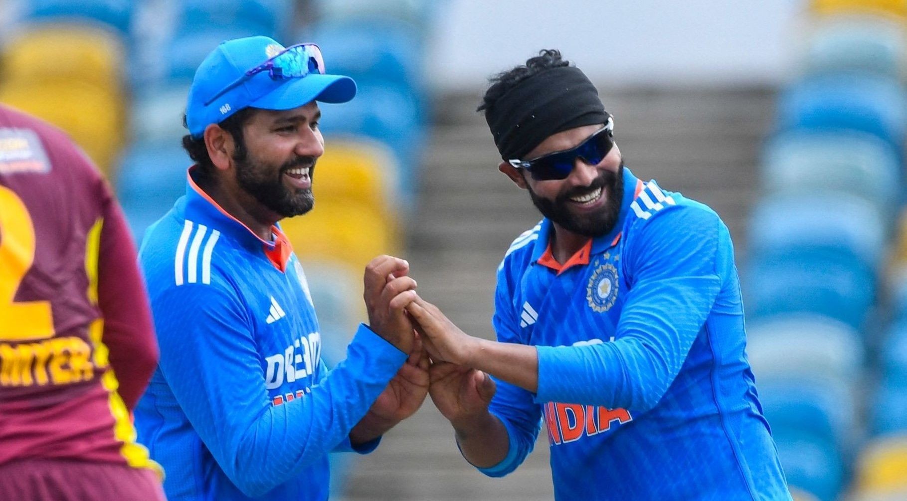 Rohit Sharma (left) did not feature in the second ODI. (Pic: BCCI)