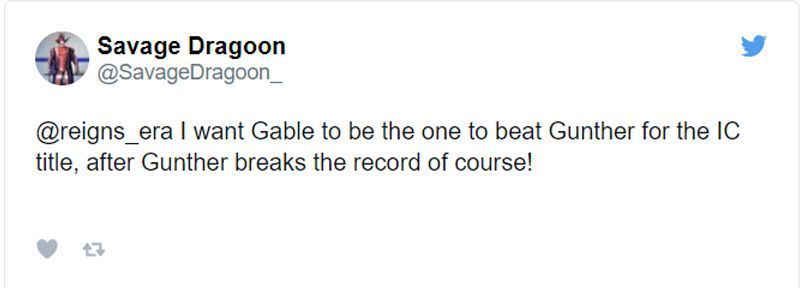 This fan is okay with Gable winning the title, but only after Honky Tonk Man&#039;s record is broken