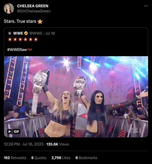 Chelsea Green's tweet.