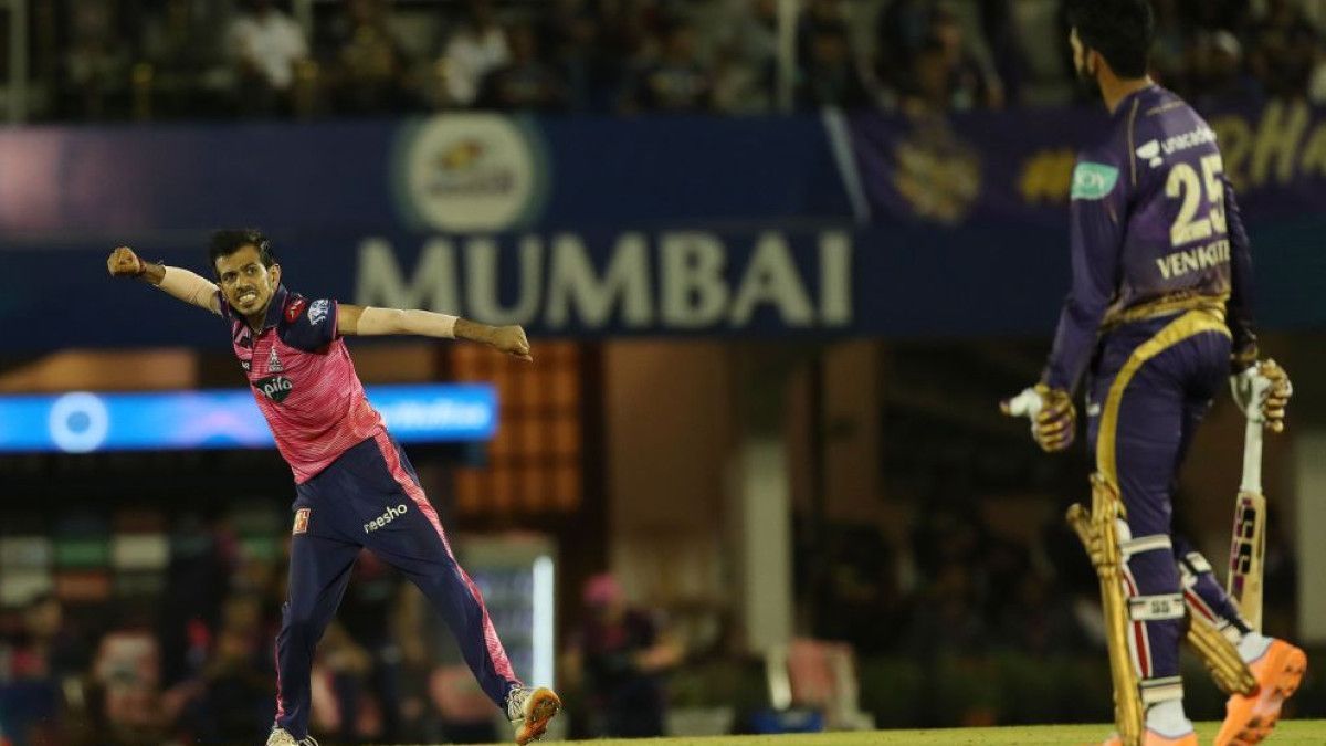 Yuzvendra Chahal picked up a hat-trick against KKR in IPL 2022.