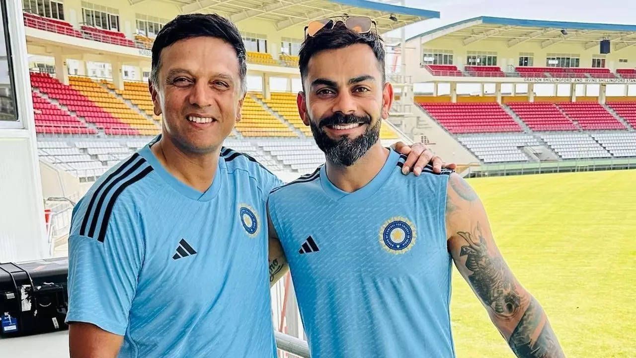 Virat Kohli and Rahul Dravid 