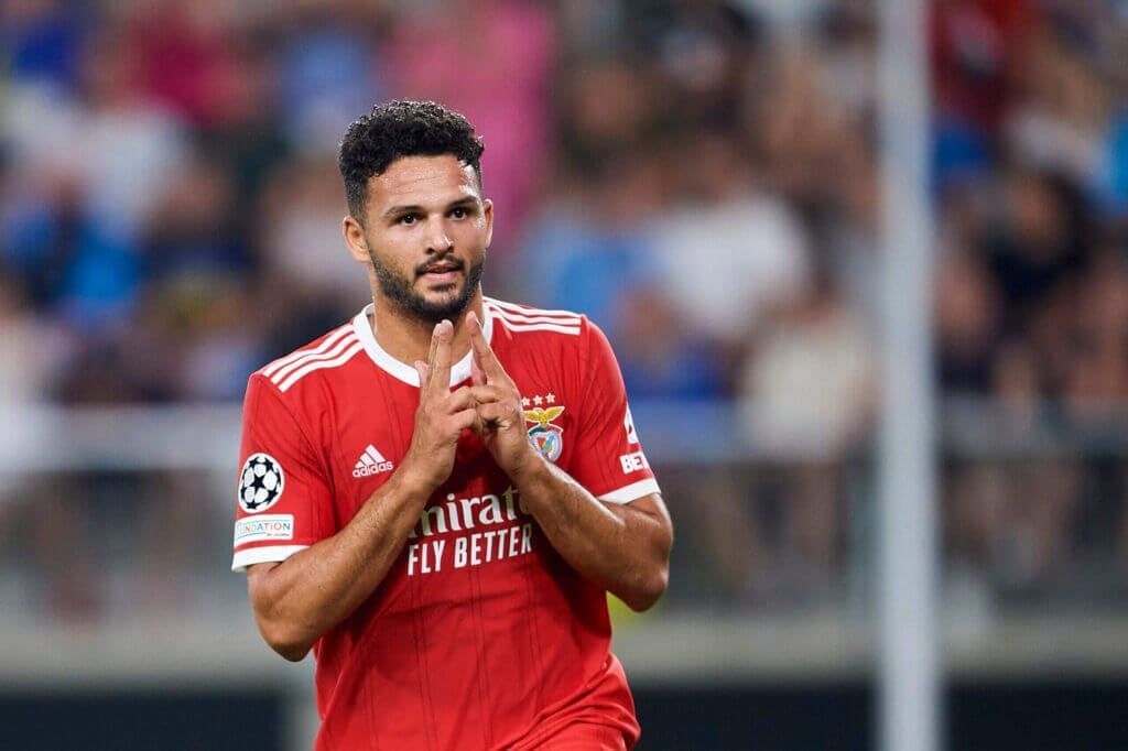 Benfica striker Goncalo Ramos (cred: The Athletic)