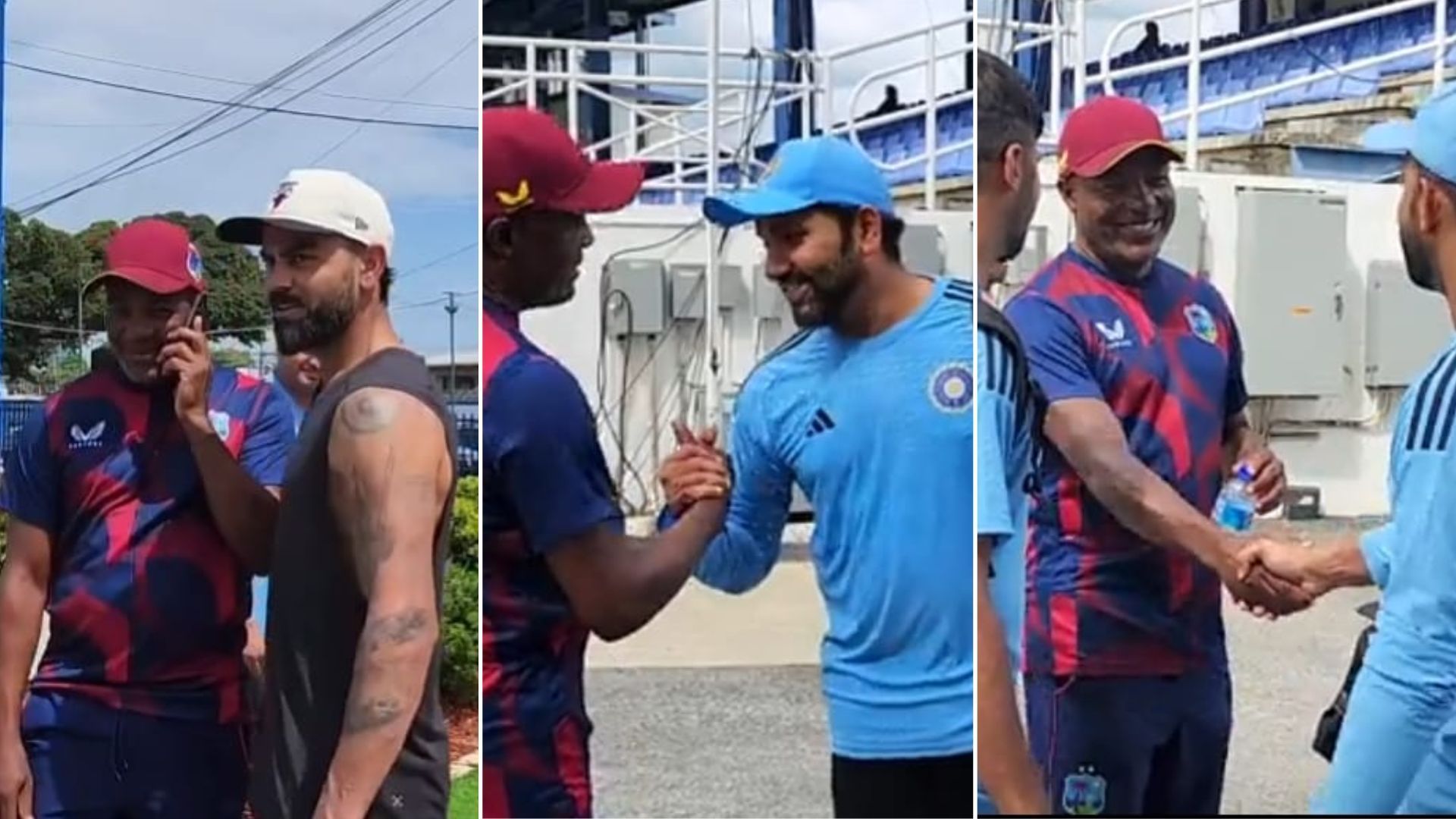 Snippets from Indian players meetin Brian Lara (P.C.:BCCI Twitter)