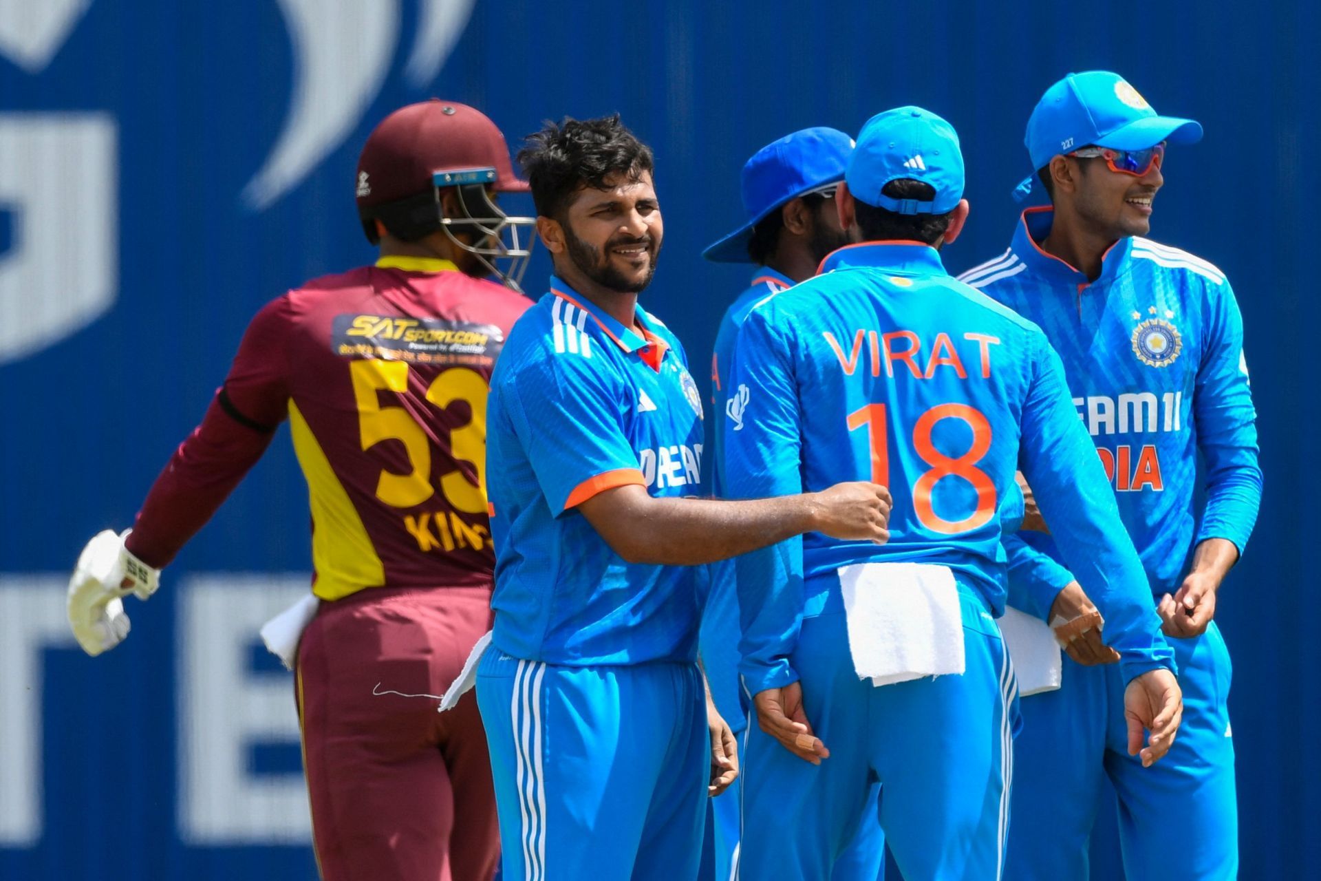 The West Indies gave a dismal batting performance in the first ODI against India. [P/C: BCCI]