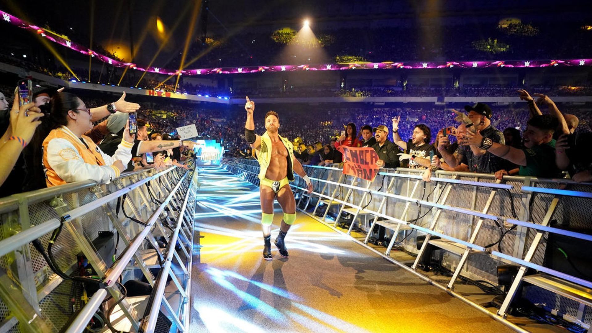 LA Knight making an entrance. Image Credits: wwe.com 