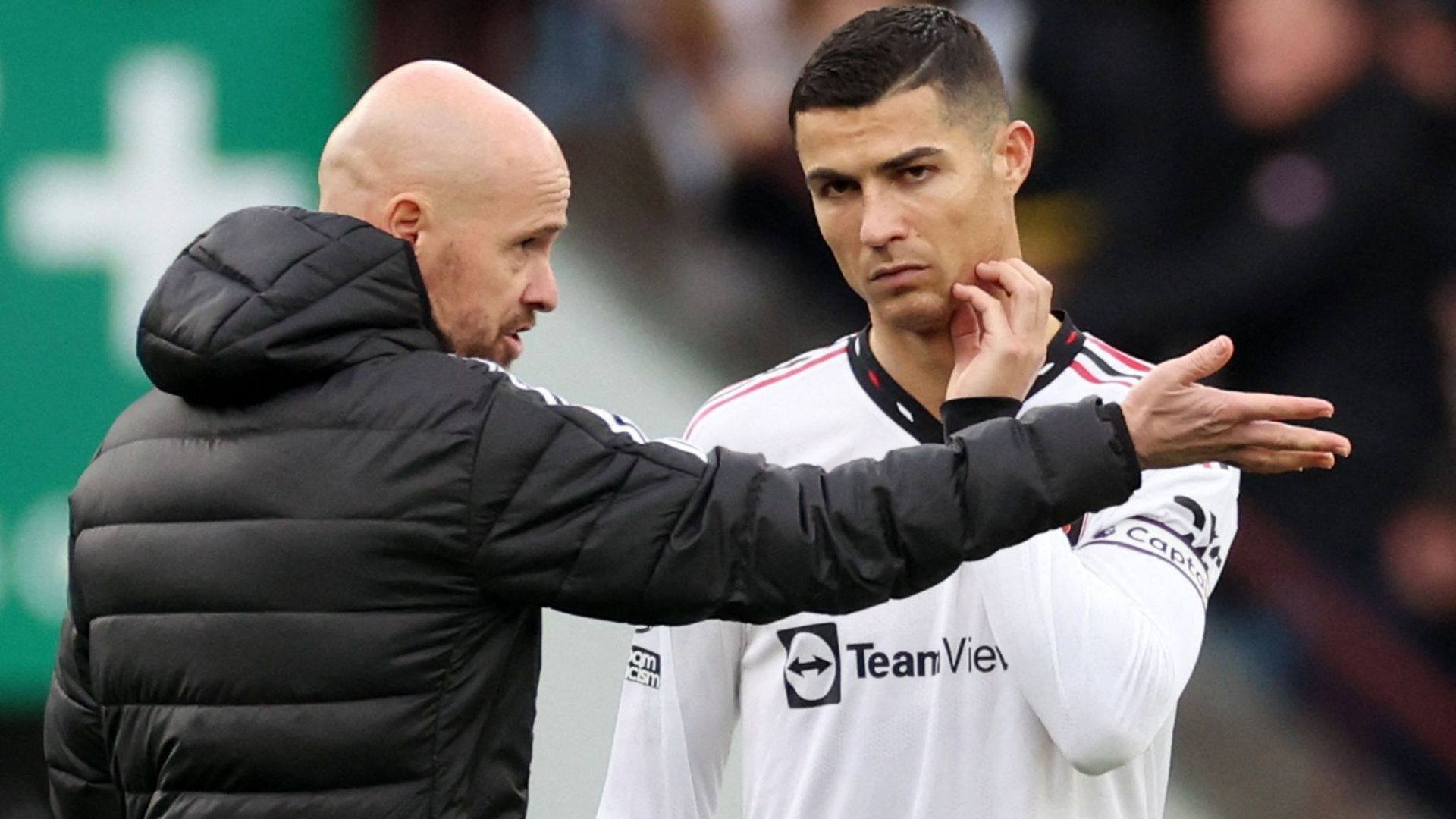 Erik ten Hag and Cristiano Ronaldo