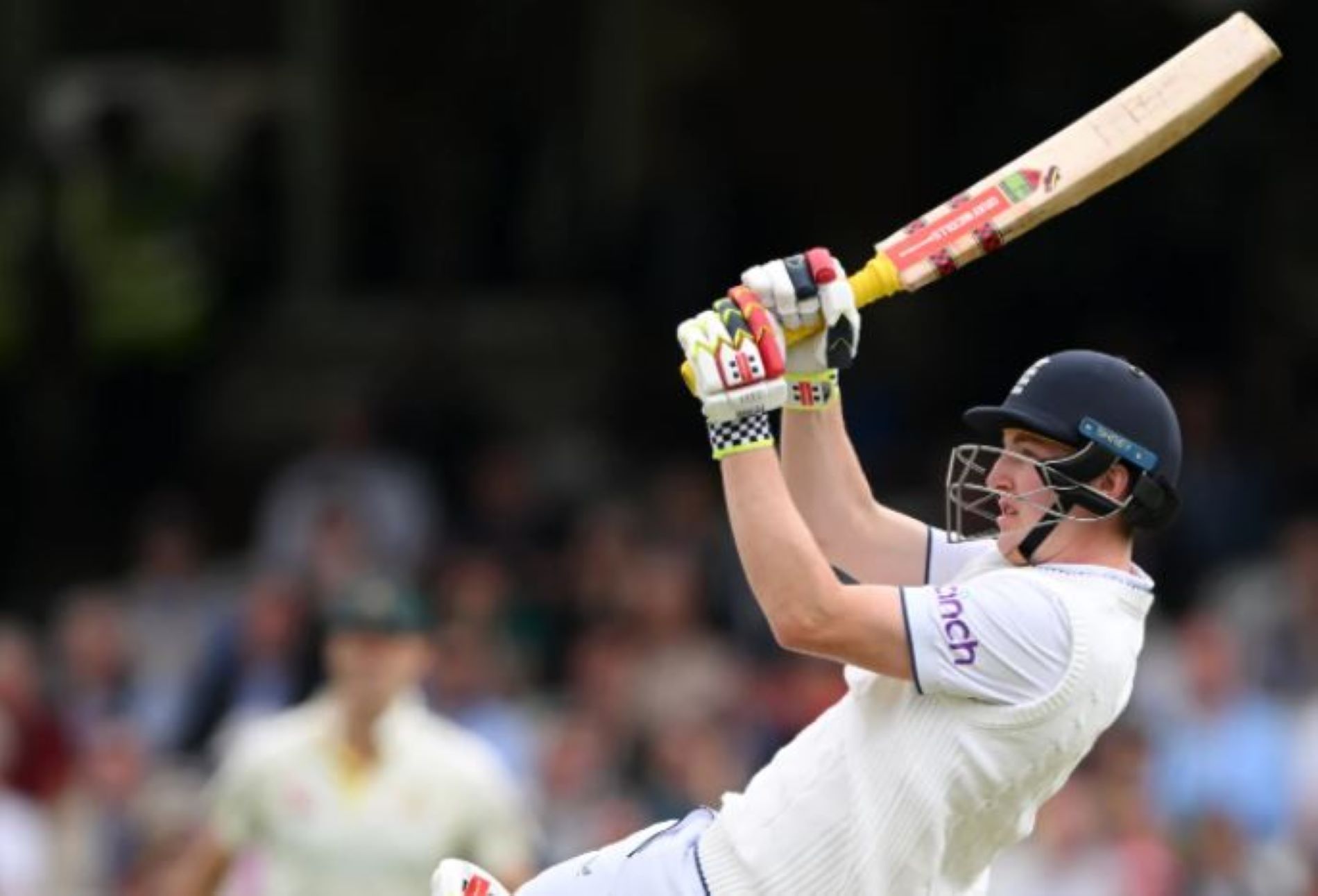 Harry Brook played several unorthodox shots in his innings on Day 1