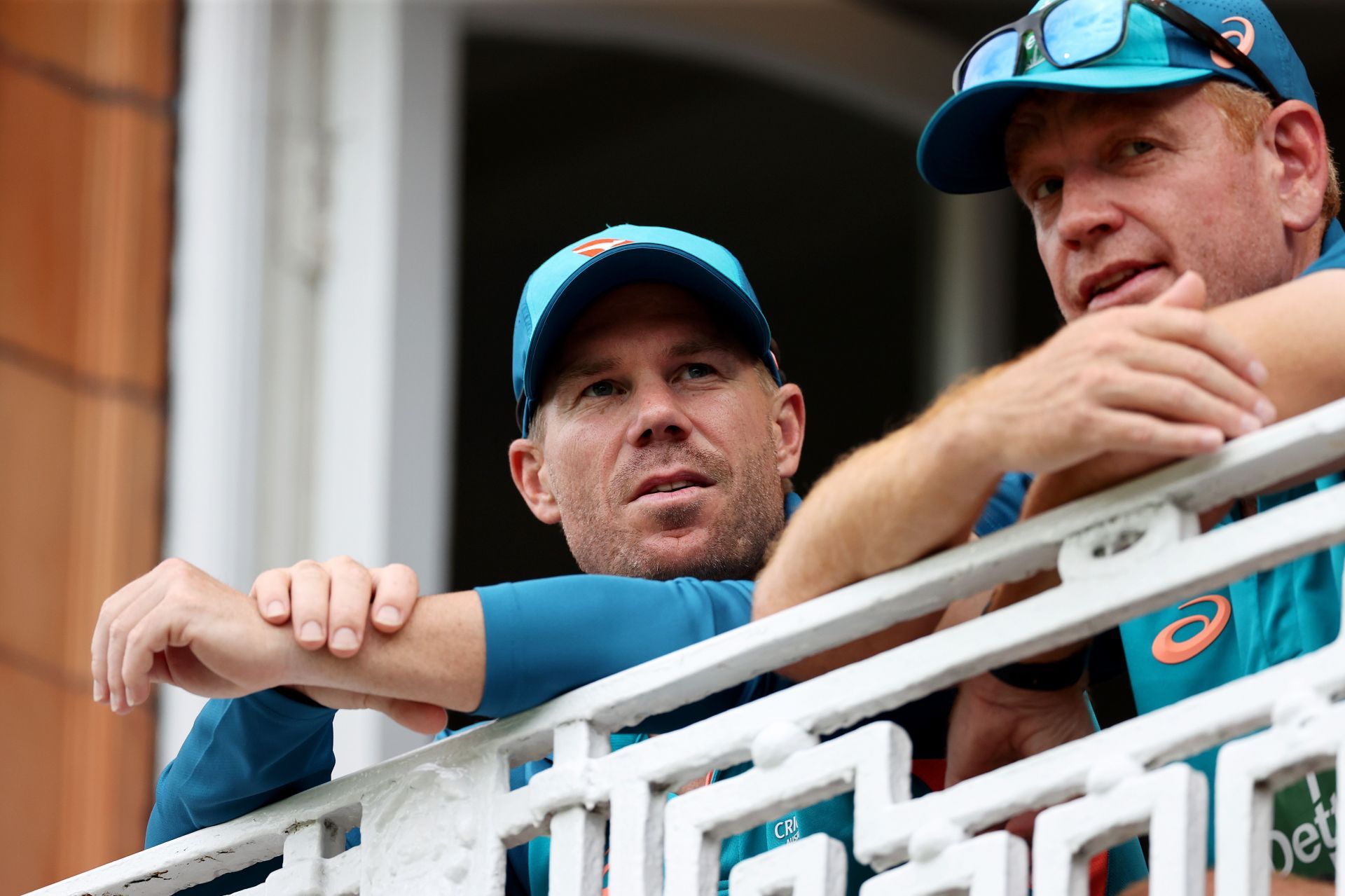 David Warner (L) and Andrew McDonald. (Credits: Getty)